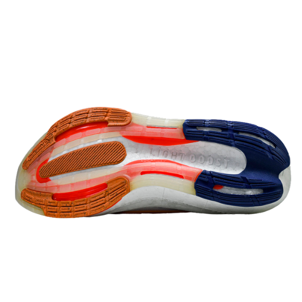Zapatillas de running Adidas Ultraboost Light en blanco, azul y naranja