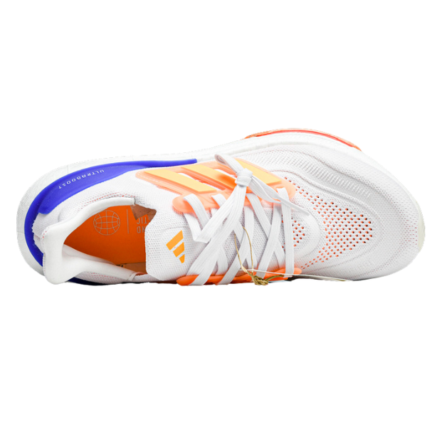 Zapatillas de running Adidas Ultraboost Light en blanco, azul y naranja