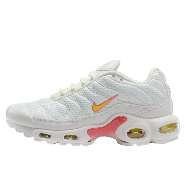 Nike Air Max Plus TN Zapatillas casuales blancas, rosas y amarillas