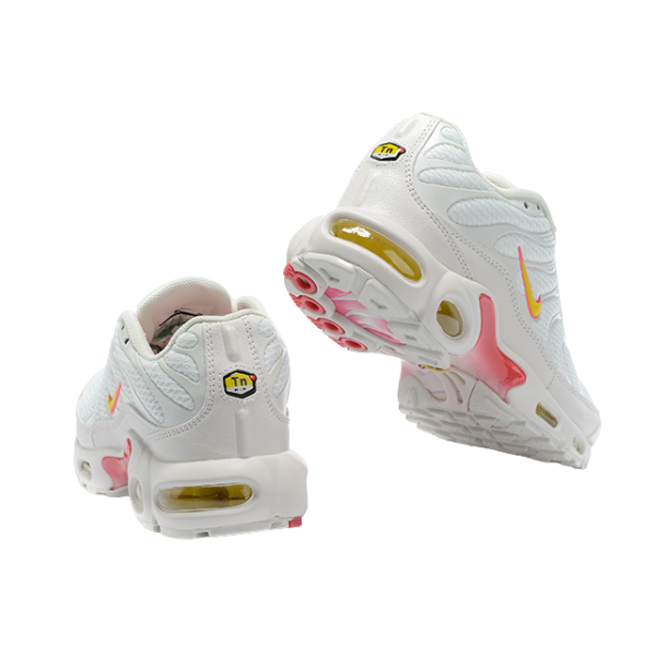 Nike Air Max Plus TN Zapatillas casuales blancas, rosas y amarillas