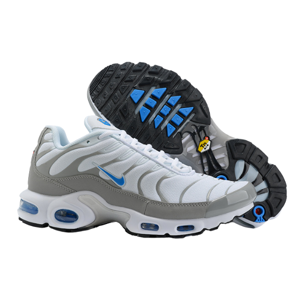 Nike Air Max Plus TN Zapatillas casuales blancas, grises y azules