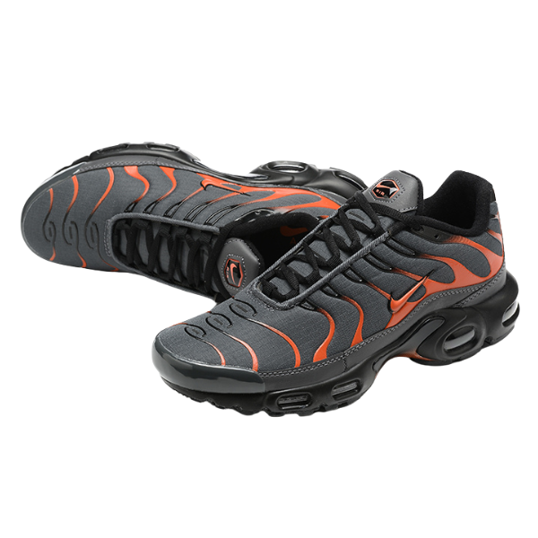 Nike Air Max Plus TN Gray and Orange Casual Shoes