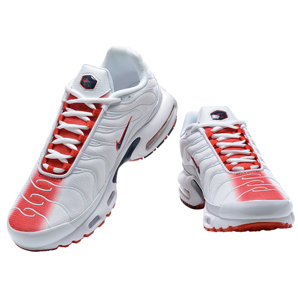 Zapatillas Nike Air Max Plus TN blancas y rojas universitarias