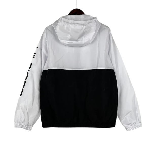 Chaqueta cortavientos blanca y negra de Tommy Hilfiger