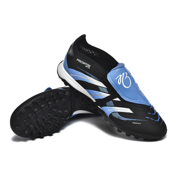 Botas de fútbol Adidas Predator 25 Tongue Elite Bellingham Pack Turf TF para niños, color negro