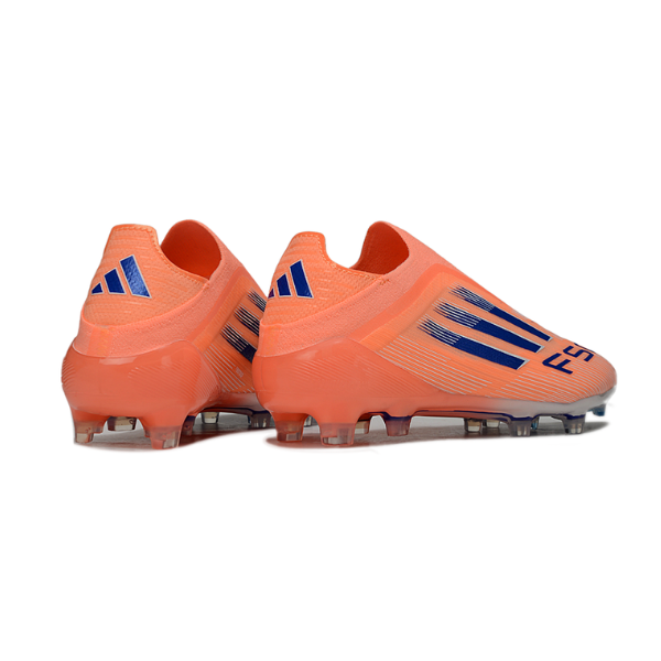 Botas de fútbol Adidas F50 Elite sin cordones Coral Blaze Firm Ground FG para niños