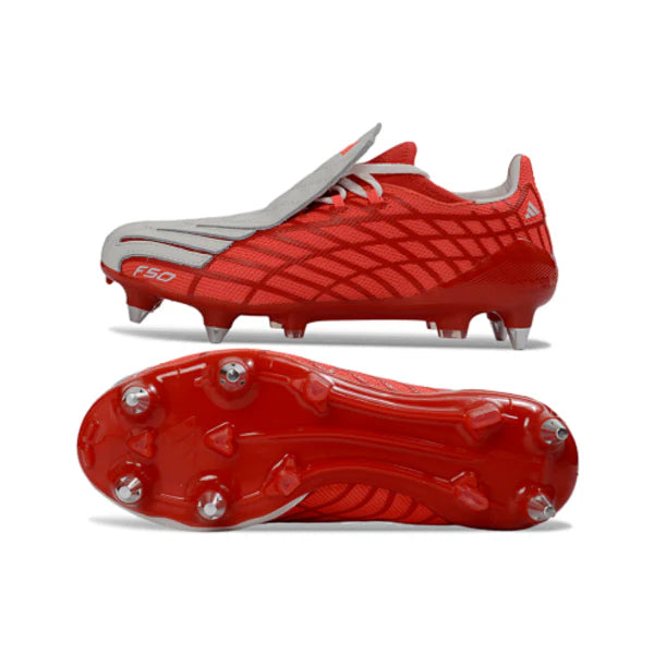 Adidas F50 Spider Red and White Mixed Studs SG Football Boot