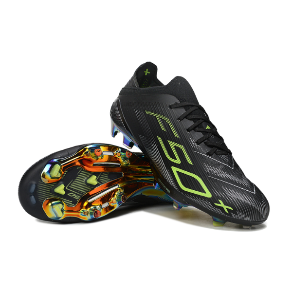 Botas de fútbol Adidas F50+ Elite Electric Stealth Pack Firm Ground FG para niños