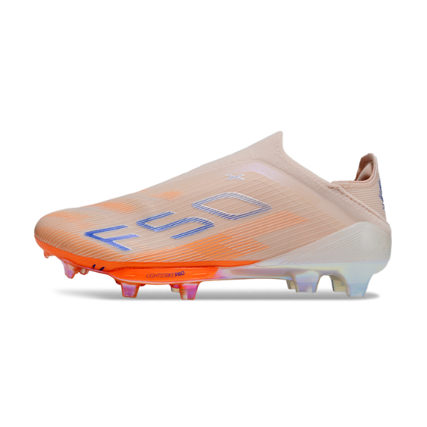 Botas de fútbol Adidas F50+ Elite sin cordones Sparkfusion Coral Blaze Pack Firm Ground FG para niños