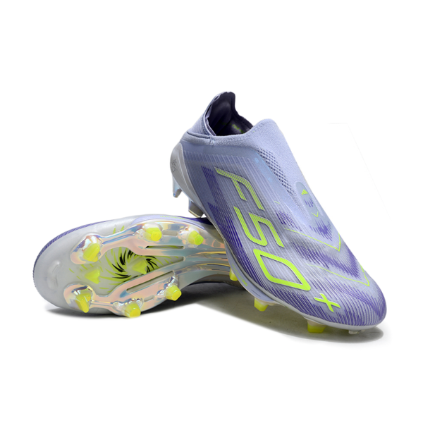 Botas de fútbol Adidas F50+ Elite sin cordones Sparkfusion Radiant Blaze Pack Firm Ground FG para niños
