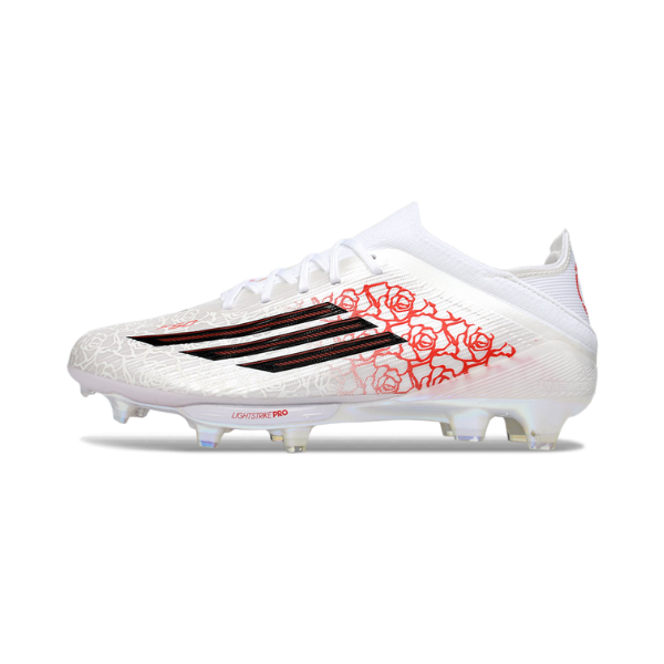 Botas de fútbol Adidas F50+ Elite Lamine Yamal Pack Firm Ground FG para niños, color blanco