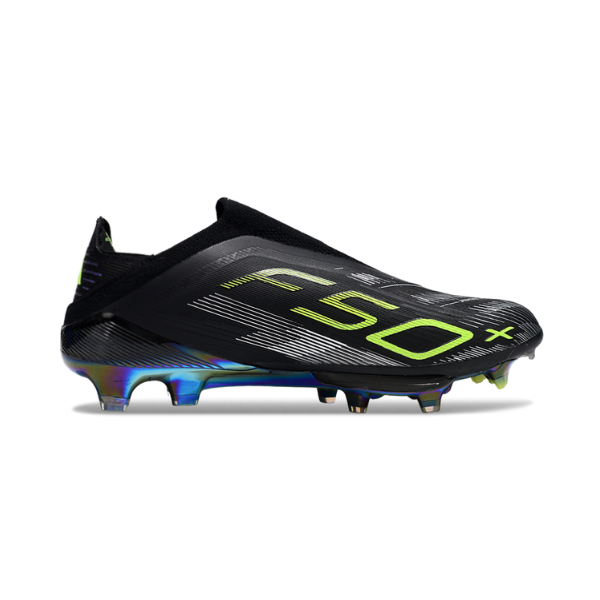 Botas de fútbol Adidas F50+ Laceless Elite Electric Stealth Pack Firm Ground FG para niños