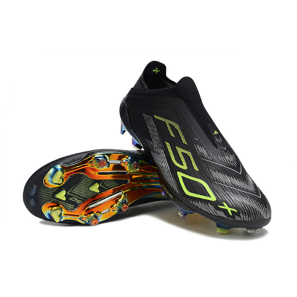 Botas de fútbol Adidas F50+ Laceless Elite Electric Stealth Pack Firm Ground FG para niños