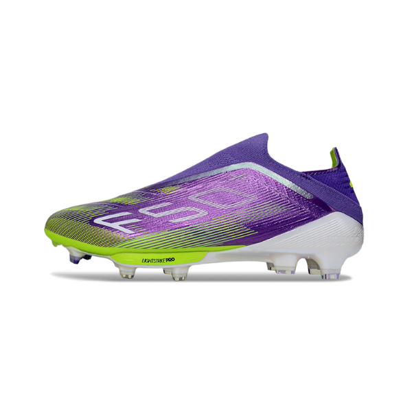 Botas de fútbol Adidas F50+ Elite sin cordones Radiant Blaze Pack Firm Ground FG para niños