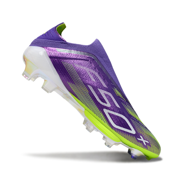 Botas de fútbol Adidas F50+ Elite sin cordones Radiant Blaze Pack Firm Ground FG para niños