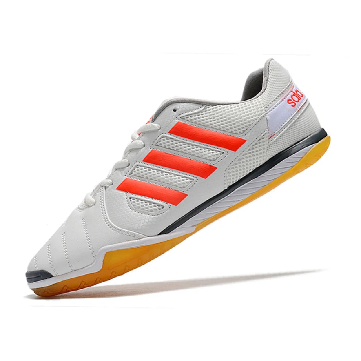 Botas de fútbol para cancha cubierta Adidas Top Sala IC en blanco y rosa