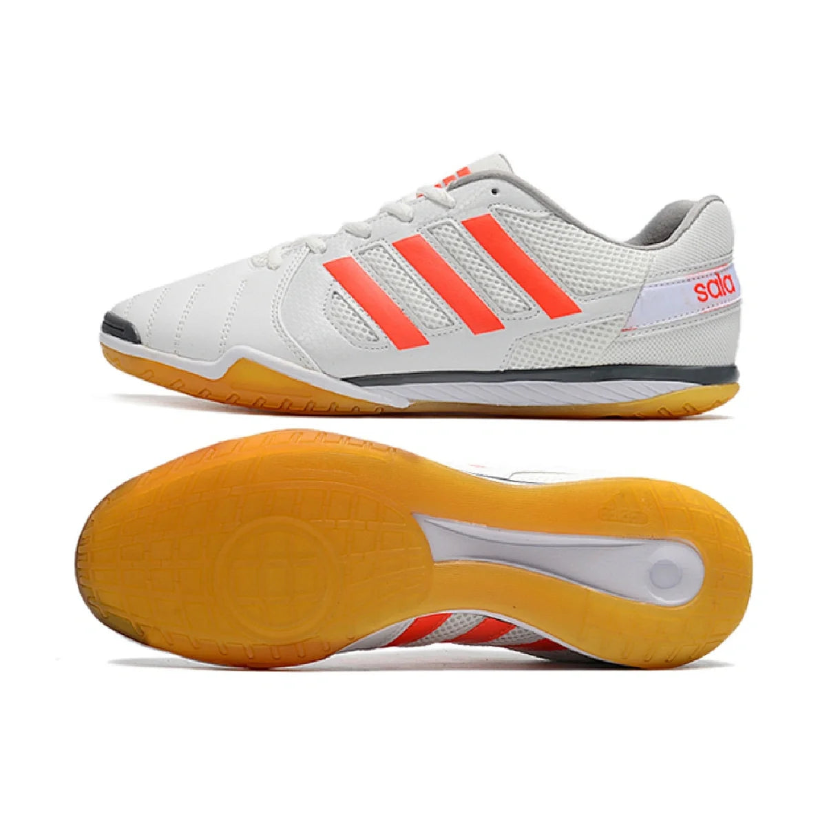 Botas de fútbol para cancha cubierta Adidas Top Sala IC en blanco y rosa