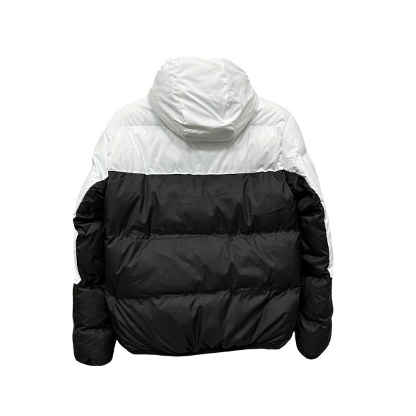 Nike White and Black Puffer Jacket 
