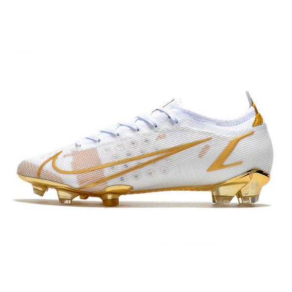 Nike Mercurial Vapor 14 Elite White and Gold Firm Ground FG Football Boot