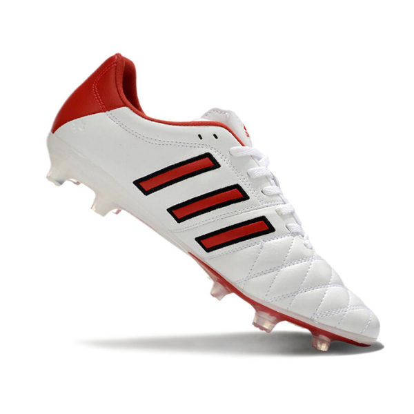 Botas de fútbol Adidas Adipure 11Pro FG para terreno firme, color blanco y rojo