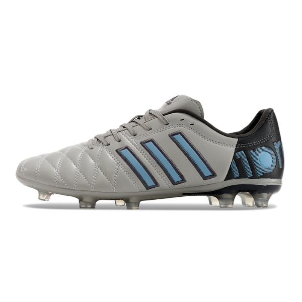 Botas de fútbol Adidas Adipure 11Pro FG para terreno firme, color gris y azul