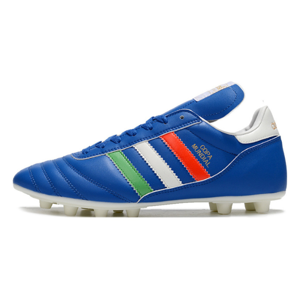 Botas de fútbol Adidas Copa Mundial.1 Italia Pack FG para terreno firme, color blanco y negro