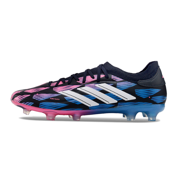 Botas de fútbol Adidas Copa Pure II Elite Reemergence Pack negras y rojas para terreno firme FG