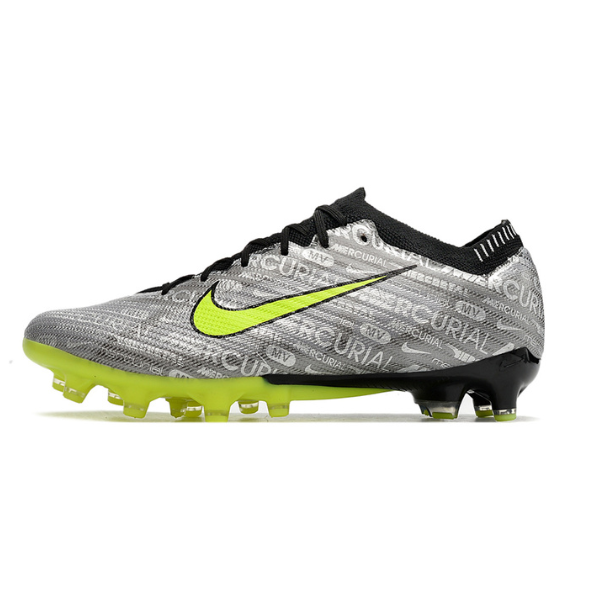 Nike Air Zoom Mercurial Vapor 15 Elite Gray and Green Artificial Ground AG Football Boot