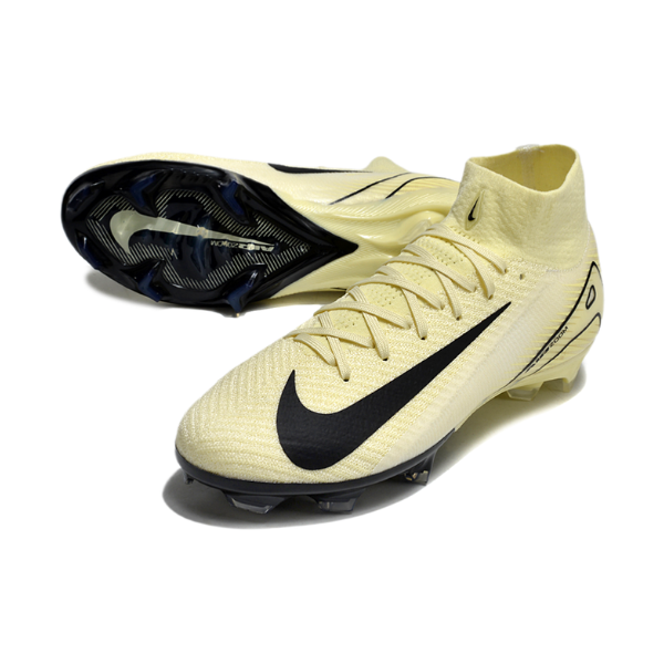 Botas de fútbol Nike Air Zoom Mercurial Superfly 10 Elite FG para terreno firme, color amarillo y negro