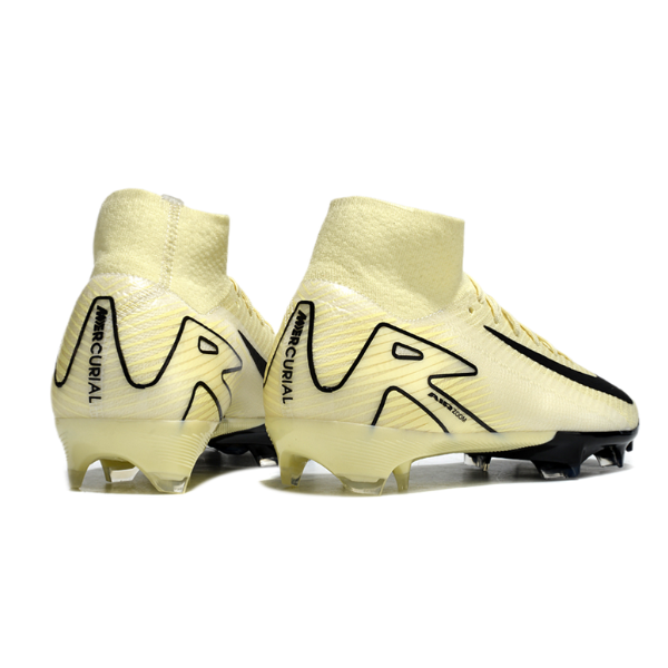 Botas de fútbol Nike Air Zoom Mercurial Superfly 10 Elite FG para terreno firme, color amarillo y negro
