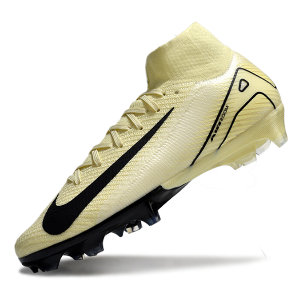 Botas de fútbol Nike Air Zoom Mercurial Superfly 10 Elite FG para terreno firme, color amarillo y negro