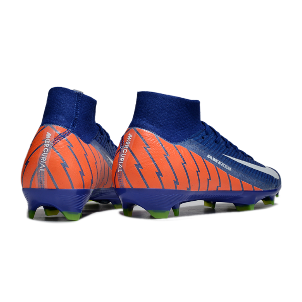 Nike Air Zoom Mercurial Superfly 10 Elite Blue and Orange Firm Ground FG Football Boot