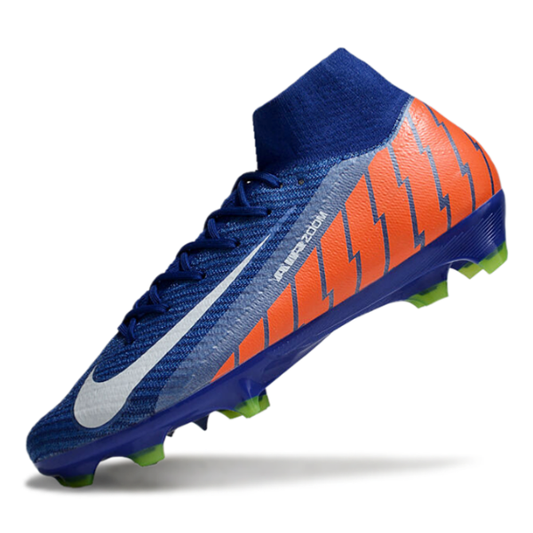 Nike Air Zoom Mercurial Superfly 10 Elite Blue and Orange Firm Ground FG Football Boot