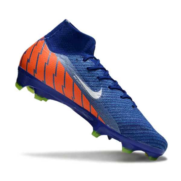 Nike Air Zoom Mercurial Superfly 10 Elite Blue and Orange Firm Ground FG Football Boot