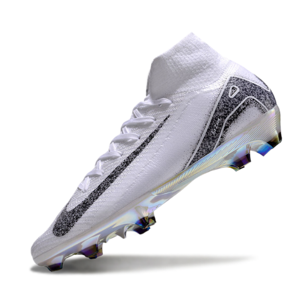 Nike Air Zoom Mercurial Superfly 10 Elite White and Black Firm Ground FG Football Boot