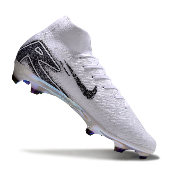 Nike Air Zoom Mercurial Superfly 10 Elite White and Black Firm Ground FG Football Boot