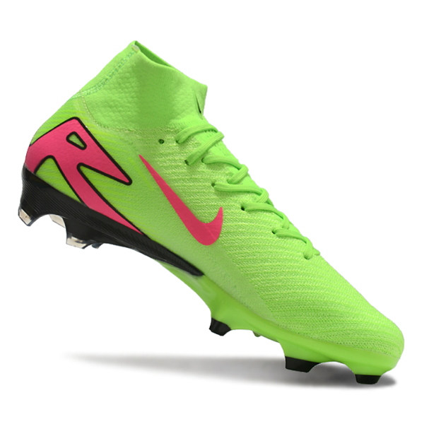 Nike Air Zoom Mercurial Superfly 10 Elite Green and Pink Firm Ground FG Football Boot