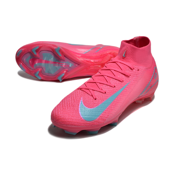 Nike Air Zoom Mercurial Superfly 10 Elite Pink and Light Blue Firm Ground FG Football Boot