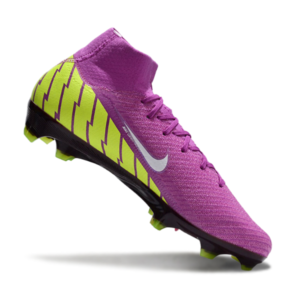 Nike Air Zoom Mercurial Superfly 10 Elite Purple and Green Firm Ground FG Football Boot