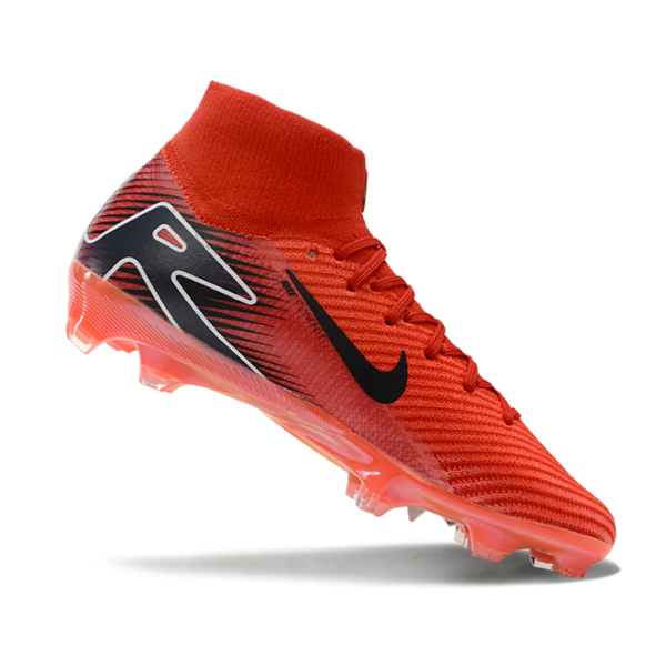 Botas de fútbol Nike Air Zoom Mercurial Superfly 10 Elite FG para terreno firme, color rojo y negro