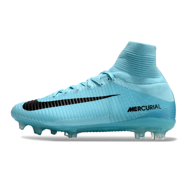 Botas de fútbol Nike Mercurial Superfly 5 Elite azul claro para terreno firme FG