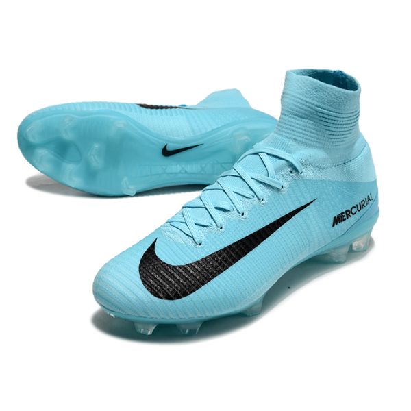 Botas de fútbol Nike Mercurial Superfly 5 Elite azul claro para terreno firme FG