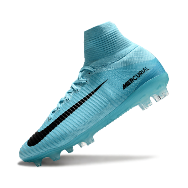 Botas de fútbol Nike Mercurial Superfly 5 Elite azul claro para terreno firme FG