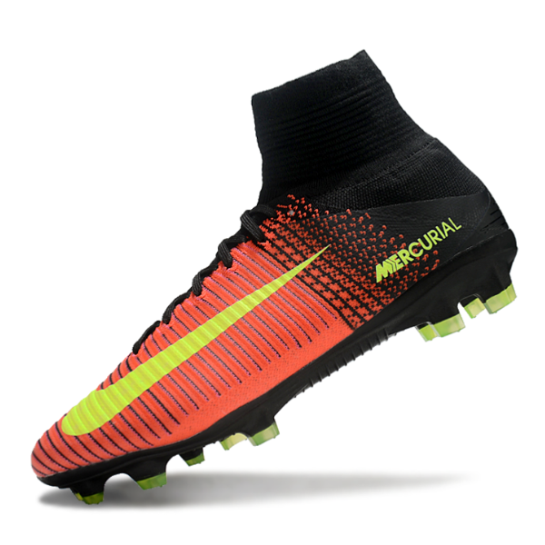 Botas de fútbol Nike Mercurial Superfly 5 Elite FG para terreno firme, color naranja, rosa y negro