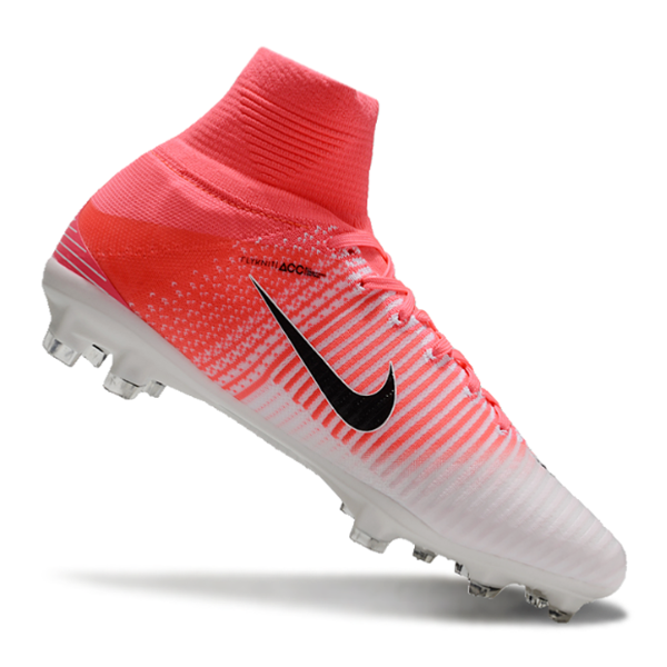 Botas de fútbol Nike Mercurial Superfly 5 Elite FG para terreno firme, color blanco y rosa