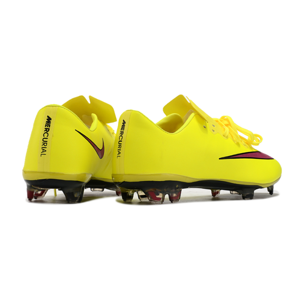 Botas de fútbol Nike Air Zoom Mercurial Vapor 10 Elite FG para terreno firme, color amarillo y rosa