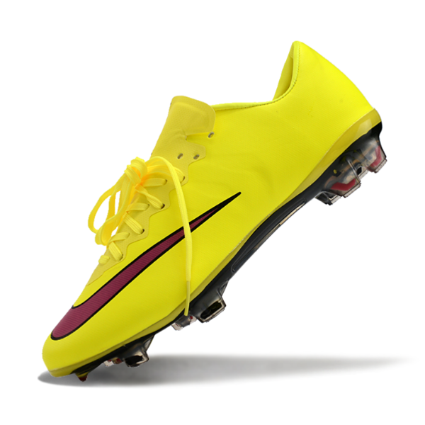 Botas de fútbol Nike Air Zoom Mercurial Vapor 10 Elite FG para terreno firme, color amarillo y rosa