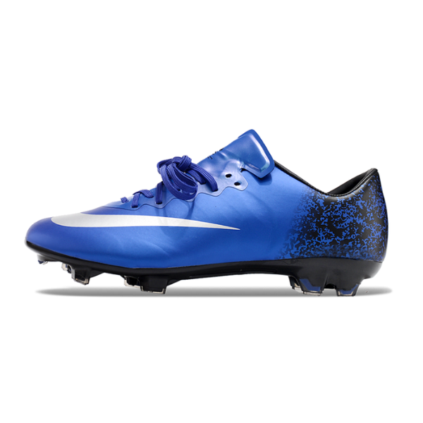 Botas de fútbol Nike Air Zoom Mercurial Vapor 10 Elite azul y negro para terreno firme FG
