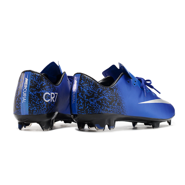 Botas de fútbol Nike Air Zoom Mercurial Vapor 10 Elite azul y negro para terreno firme FG