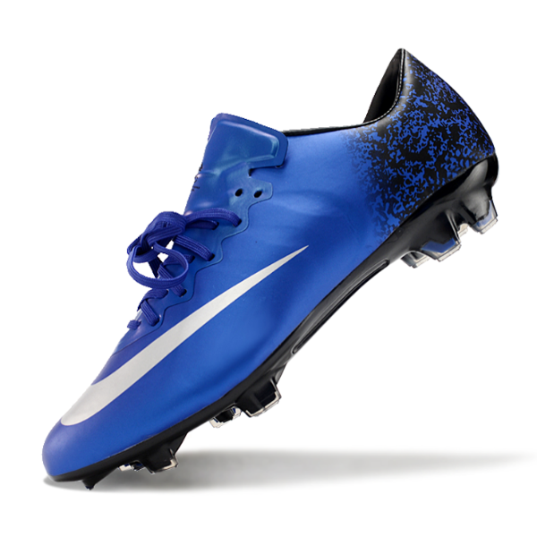 Botas de fútbol Nike Air Zoom Mercurial Vapor 10 Elite azul y negro para terreno firme FG